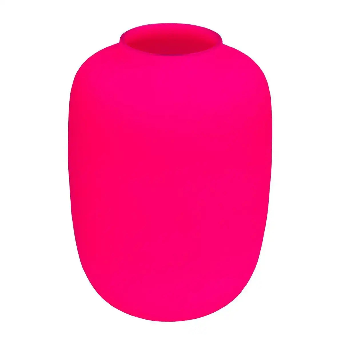 Designer Blumenvase Glasvase Neonrosa Pink Handarbeit - HomeDesign Knaus