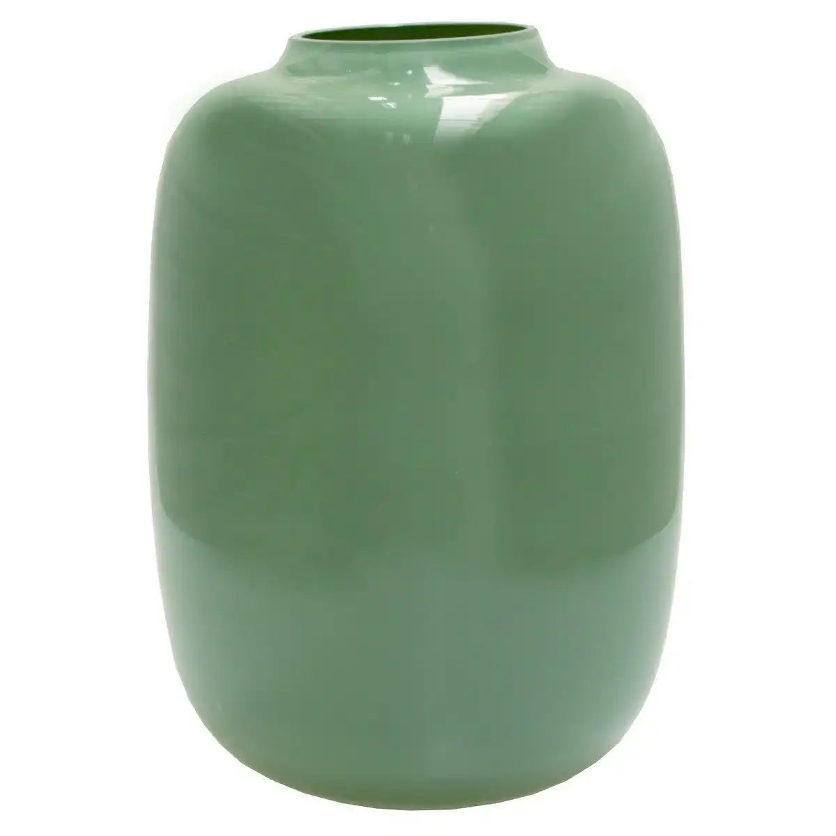 Designer Blumenvase Glasvase Pastellgrün Handarbeit - HomeDesign Knaus