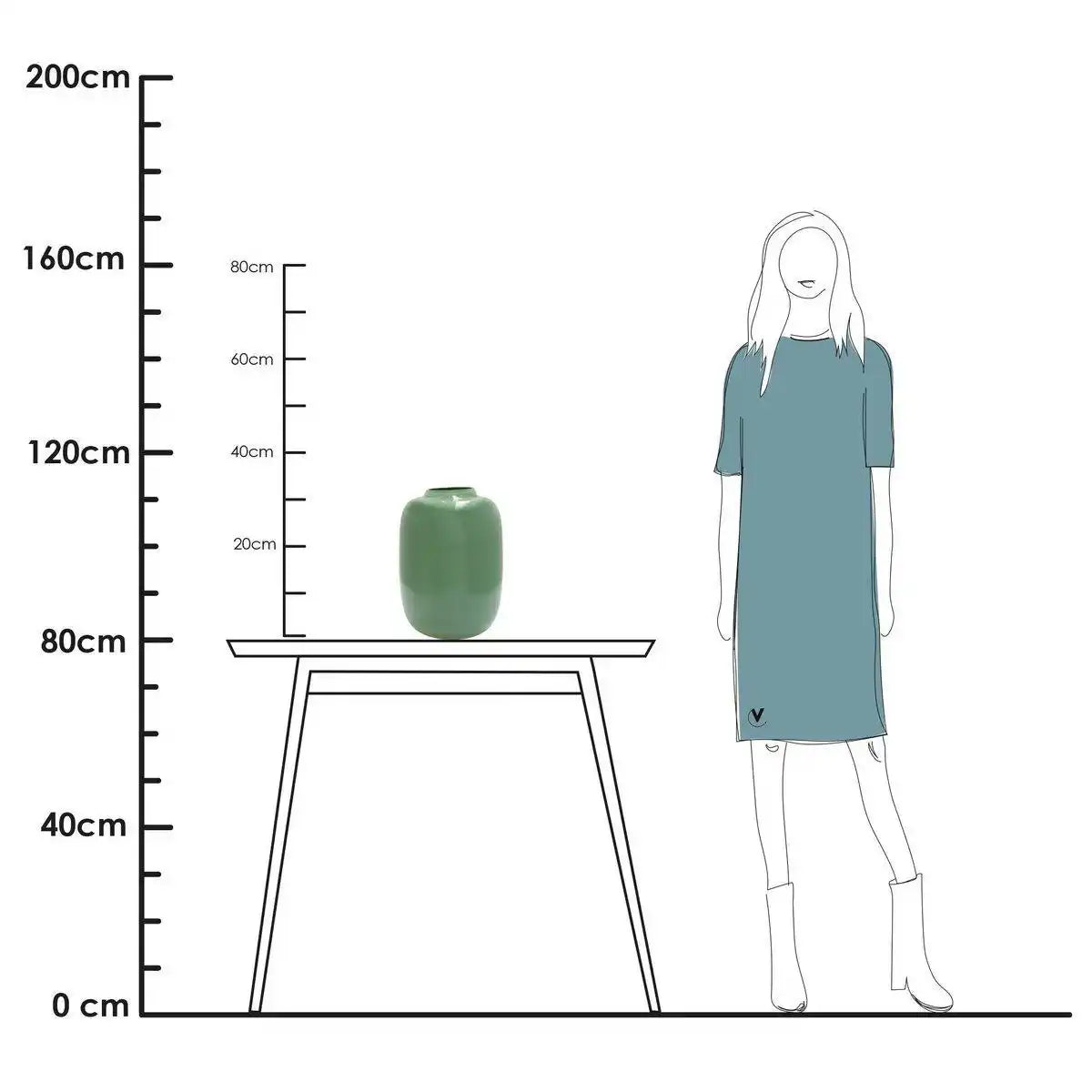 Designer Blumenvase Glasvase Pastellgrün Handarbeit - HomeDesign Knaus