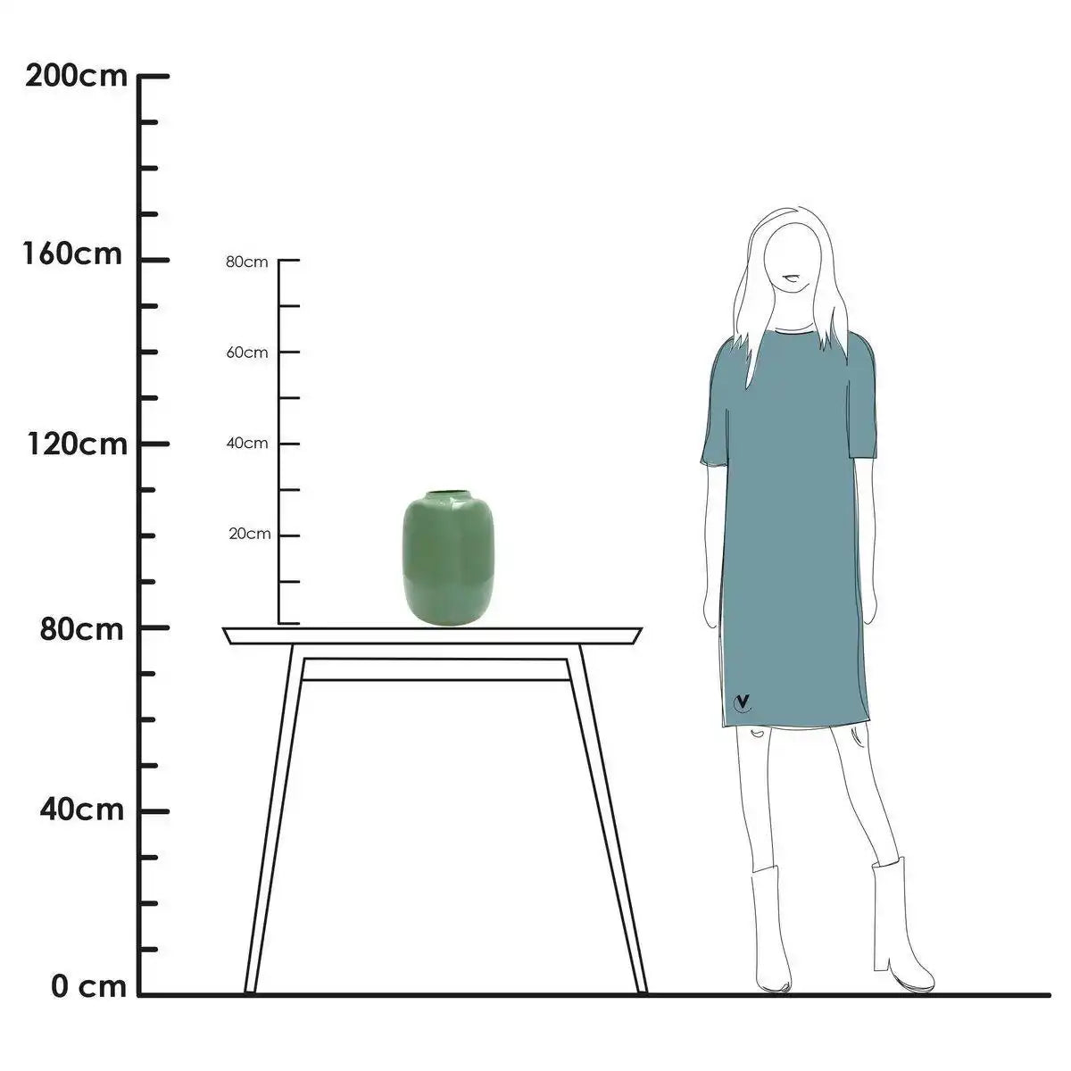Designer Blumenvase Glasvase Pastellgrün Handarbeit - HomeDesign Knaus
