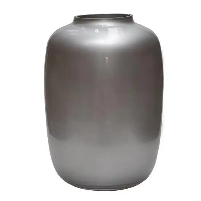 Designer Blumenvase Glasvase Silber SpiegelHandarbeit - HomeDesign Knaus