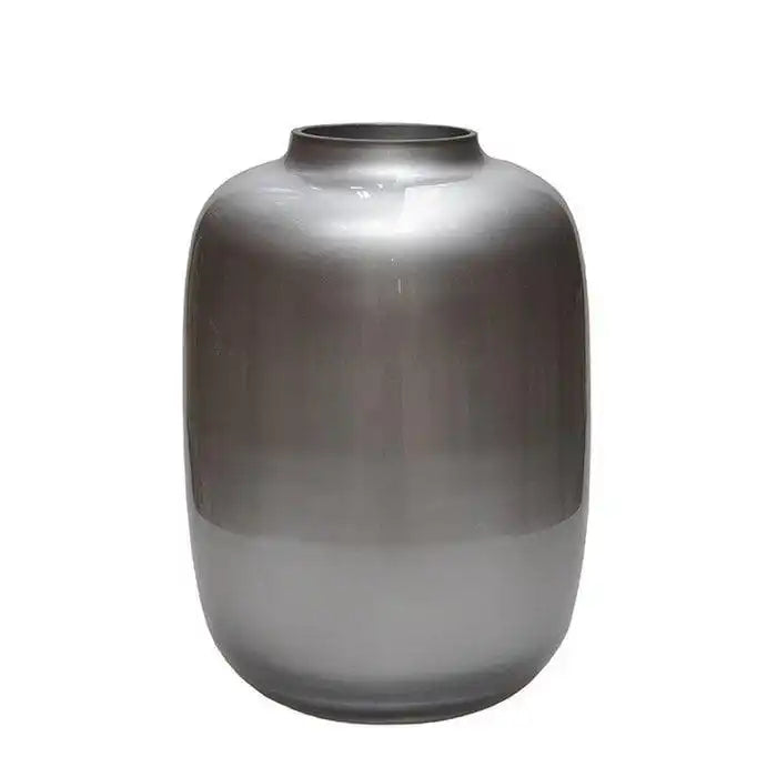 Designer Blumenvase Glasvase Silber SpiegelHandarbeit - HomeDesign Knaus