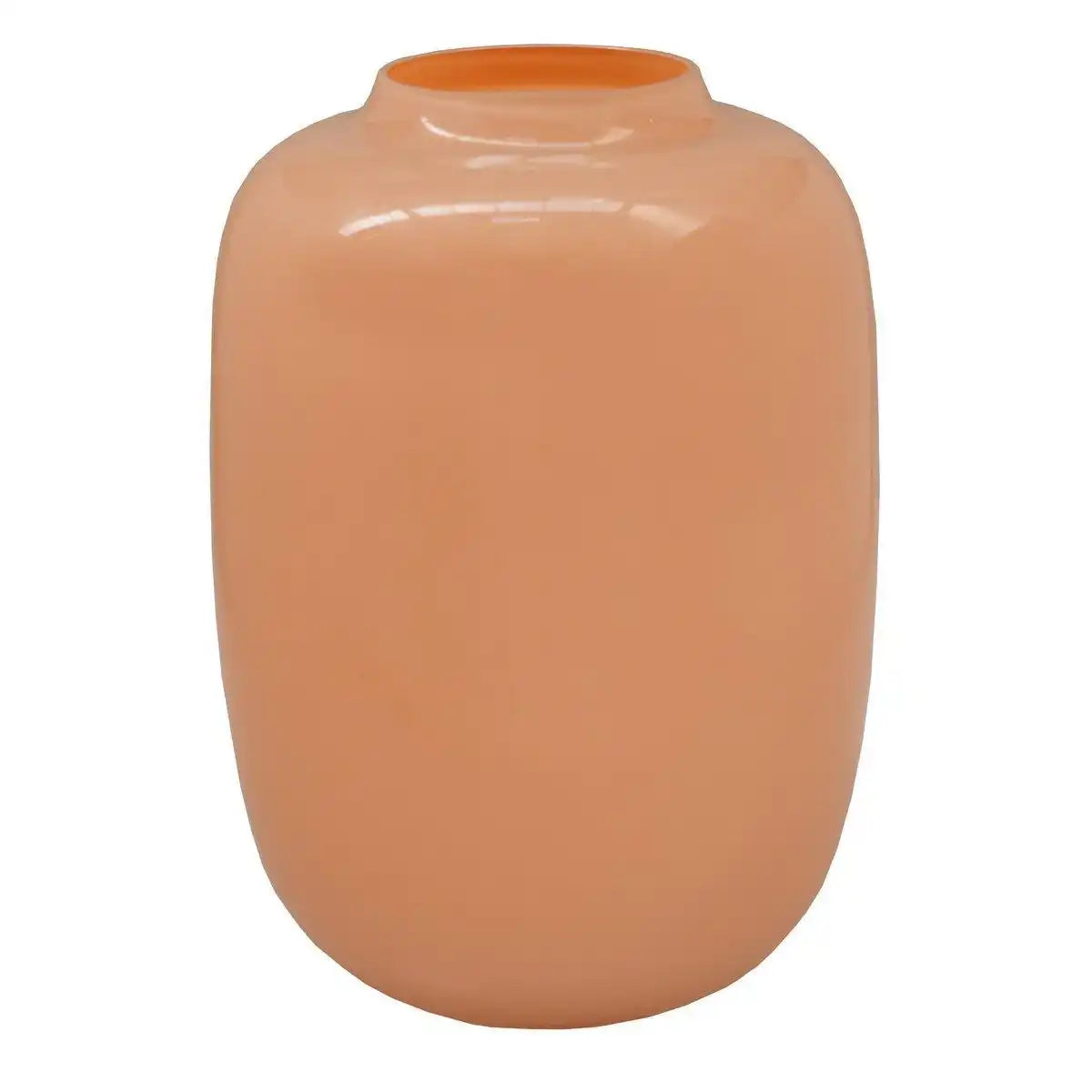 Designer Blumenvase Glasvase Vase Handgefertigt Pastellpfirsich - HomeDesign Knaus