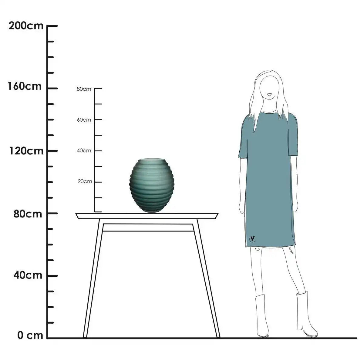Designer Blumenvase Vase Satin Glasvase Grün Lila - HomeDesign Knaus