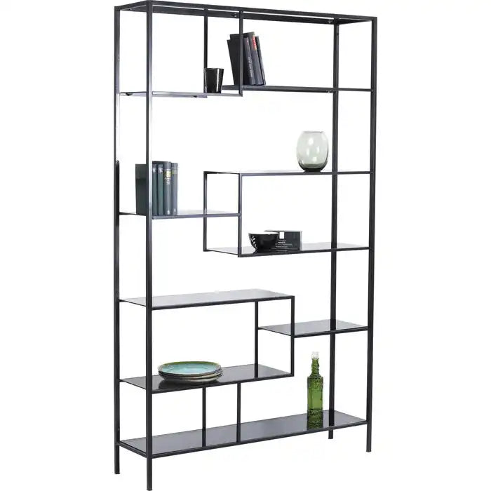 Designer Bücherregal Dekoregal Wandregal Sicherheitsglas Stahl Gold - HomeDesign Knaus