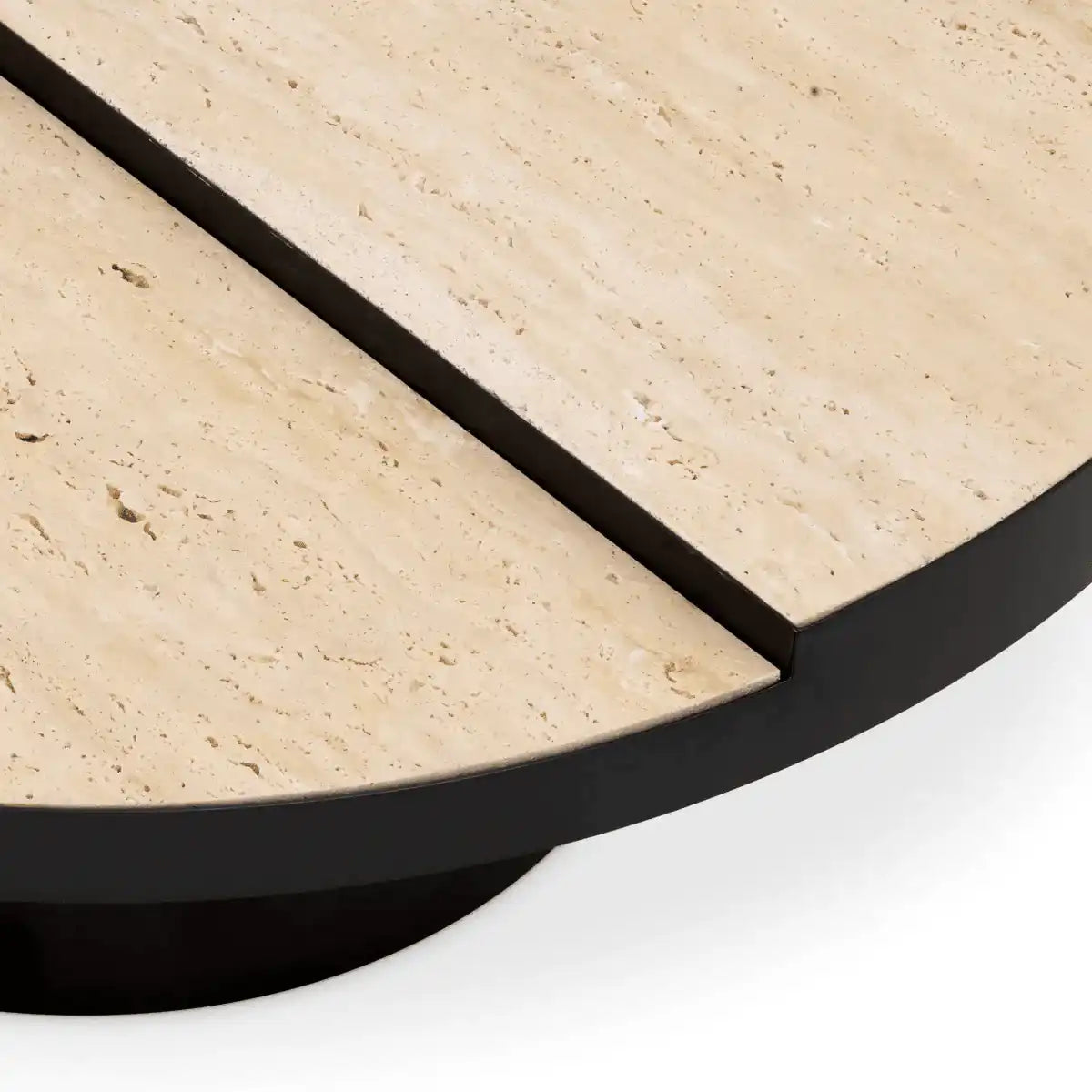 Designer Excelsior Couchtisch Bronze Finish Travertin Handarbeit - HomeDesign Knaus