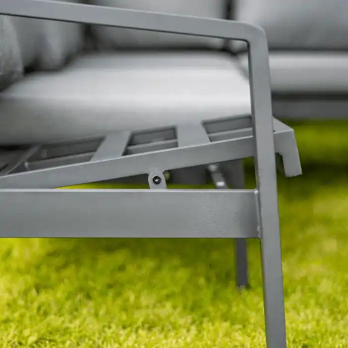 Designer Gartenmöbel Set Ecksofa Gartengarnitur Pulverbeschichtet Aluminium 9 Personen - HomeDesign Knaus