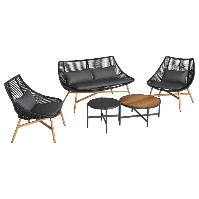 Designer Gartenmöbel Set Gartengarnitur Pulverbeschichtet Aluminium - HomeDesign Knaus