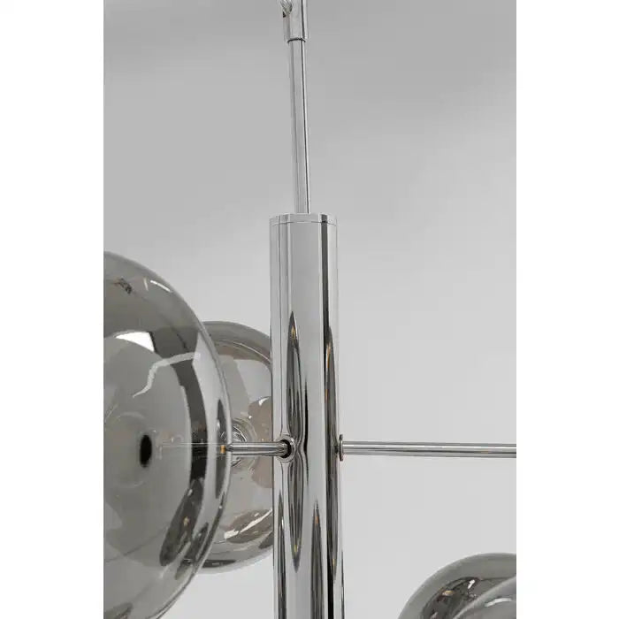 Designer Hängeleuchte Headlight Chrome Kronleuchter Metall 9-flammig - HomeDesign Knaus