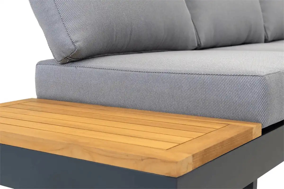Designer Lounge-Set Barbados Aluminium Matt Anthrazit Rückenlehne - HomeDesign Knaus