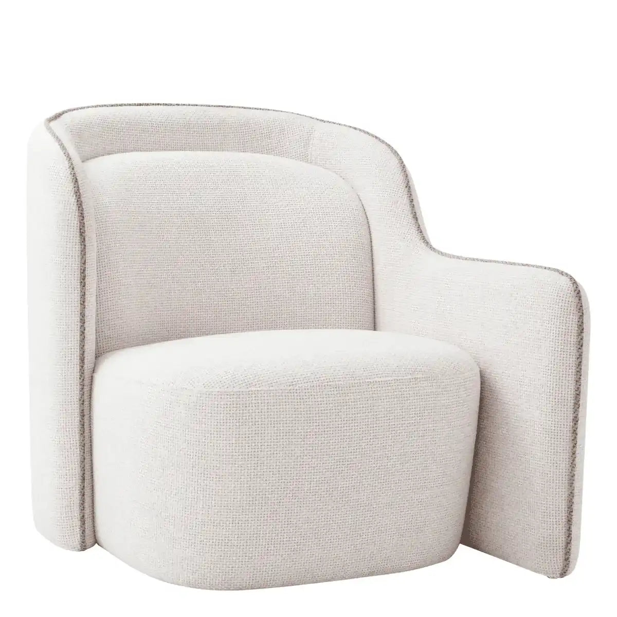 Designer Stuhlbarriere Rechts Loungesessel Relaxsessel Lyssa cremefarben - HomeDesign Knaus