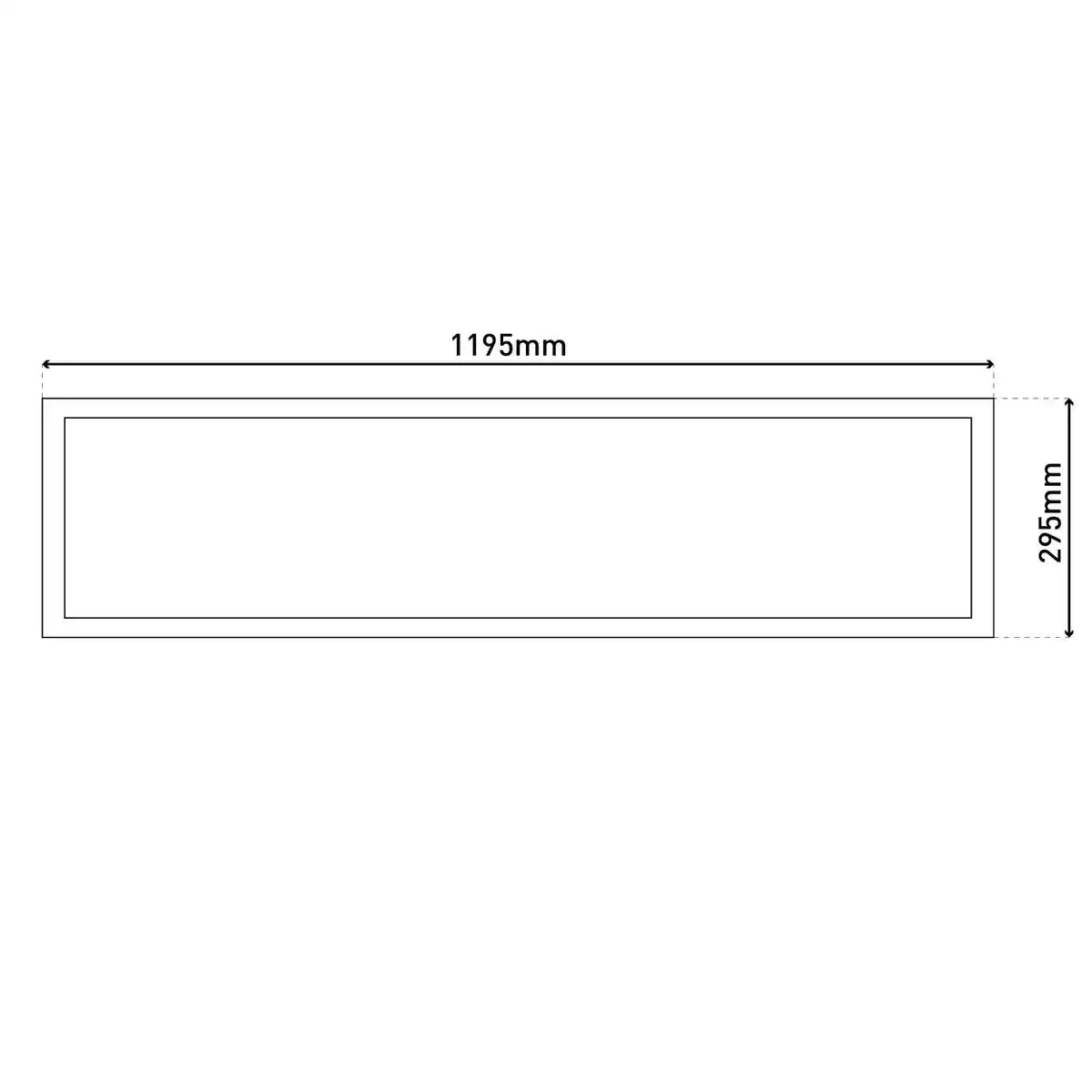 LED Aufbaupanel "NICOLA", Aufbauleuchte aus Metall und Kunststoff mit fest verbauten LEDs in neutralweiß, Panel für Innenräume 119,5 x 29,5 cm