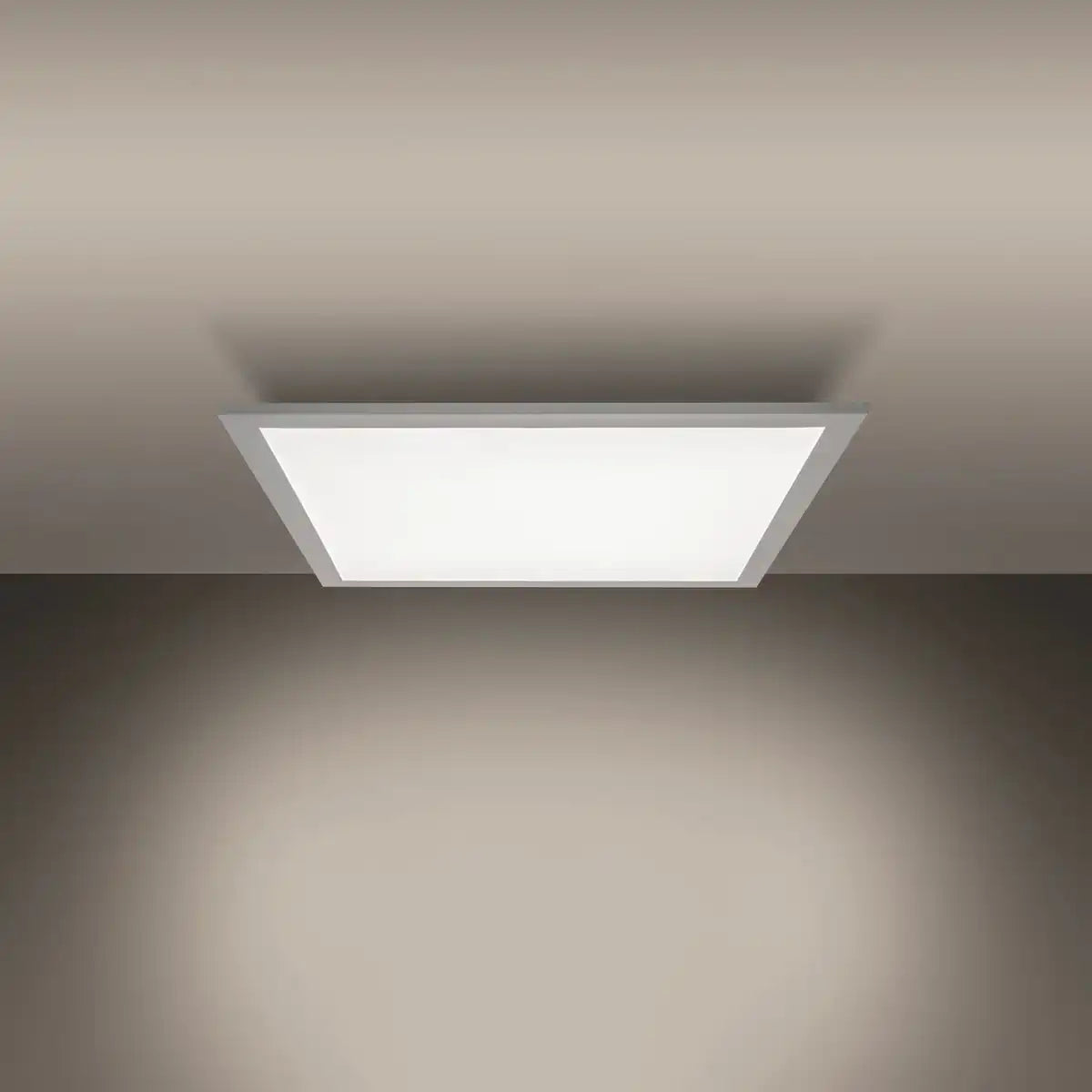 LED Panel-Deckenleuchte "NICO", funktionelle Deckenleuchte aus Metall und Kunststoff in weiß, mit festverbauten LED und vielen Funktionen, ideal für Büro, Praxis oder Werkstatt, ca. 59,5 x 59,5 cm