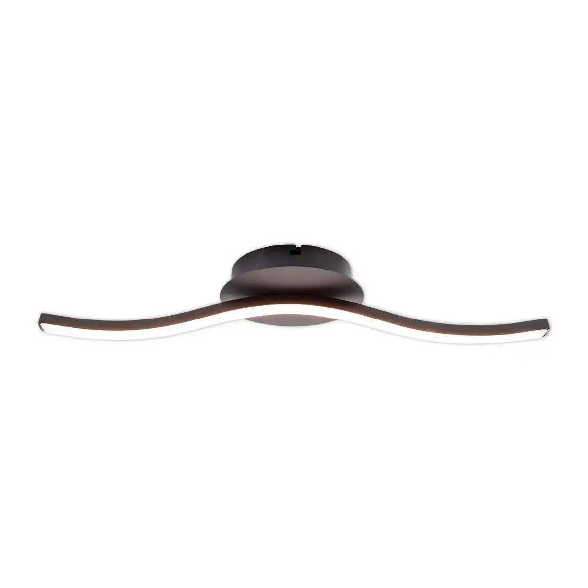 LED Wand-/Deckenleuchte "ONDA", Deckenlampe aus Metall und Kunststoff in Schwarz, mit fest verbauten LEDs, Beleuchtung für Wohnzimmer, Büro oder Nachttisch 45 cm lang