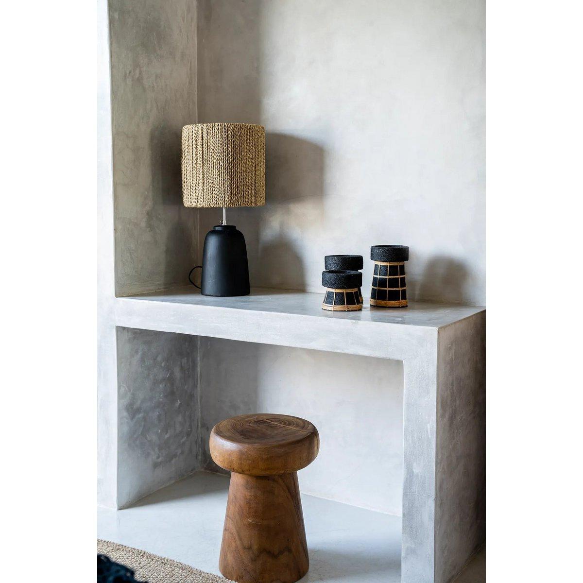 Die Chalki Tischlampe - Black Natural - HomeDesign Knaus