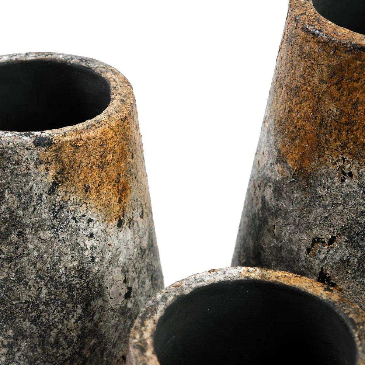Die gruselige Vase – Antikgrau – L - HomeDesign Knaus