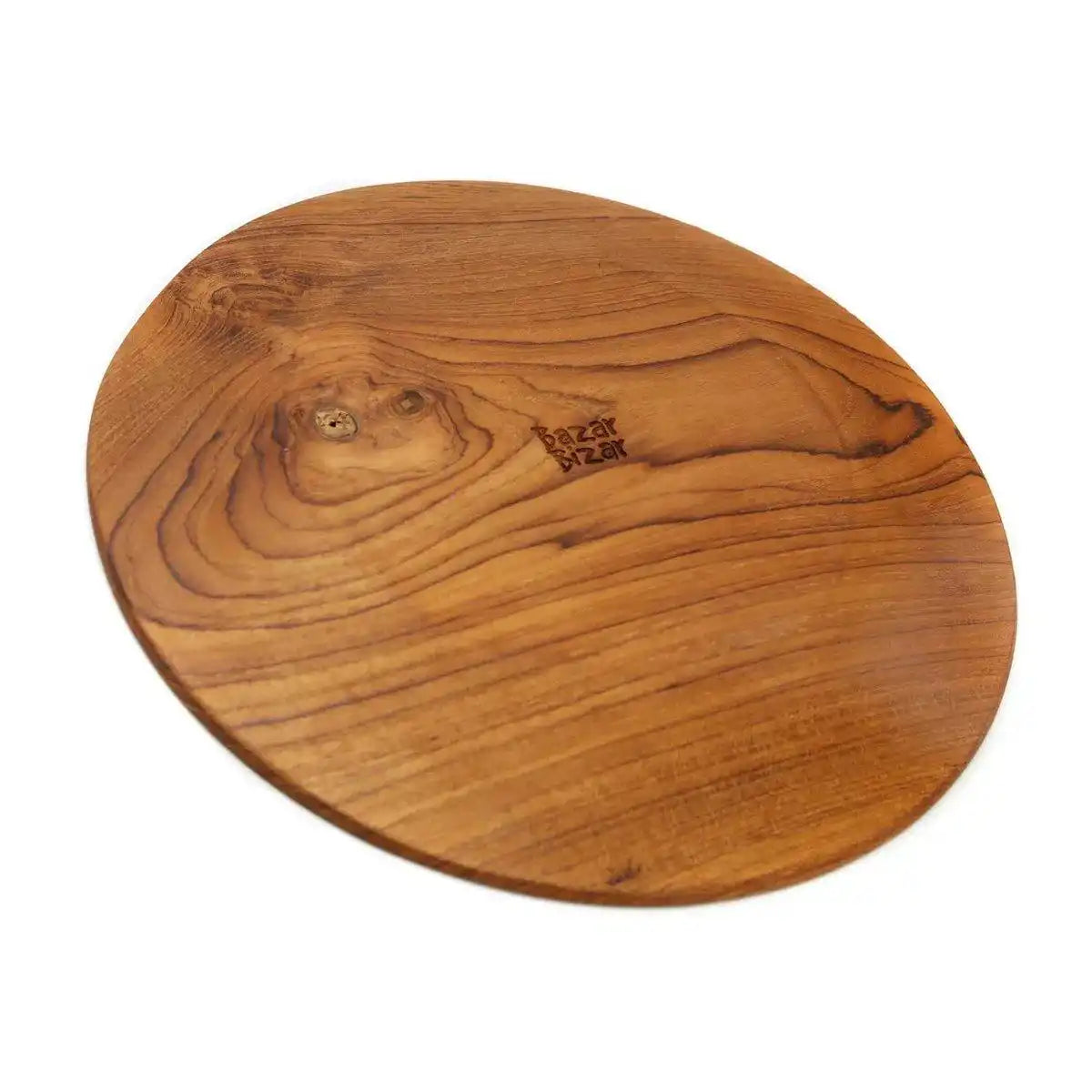 Die runde Platte aus Teakholz - XL - HomeDesign Knaus