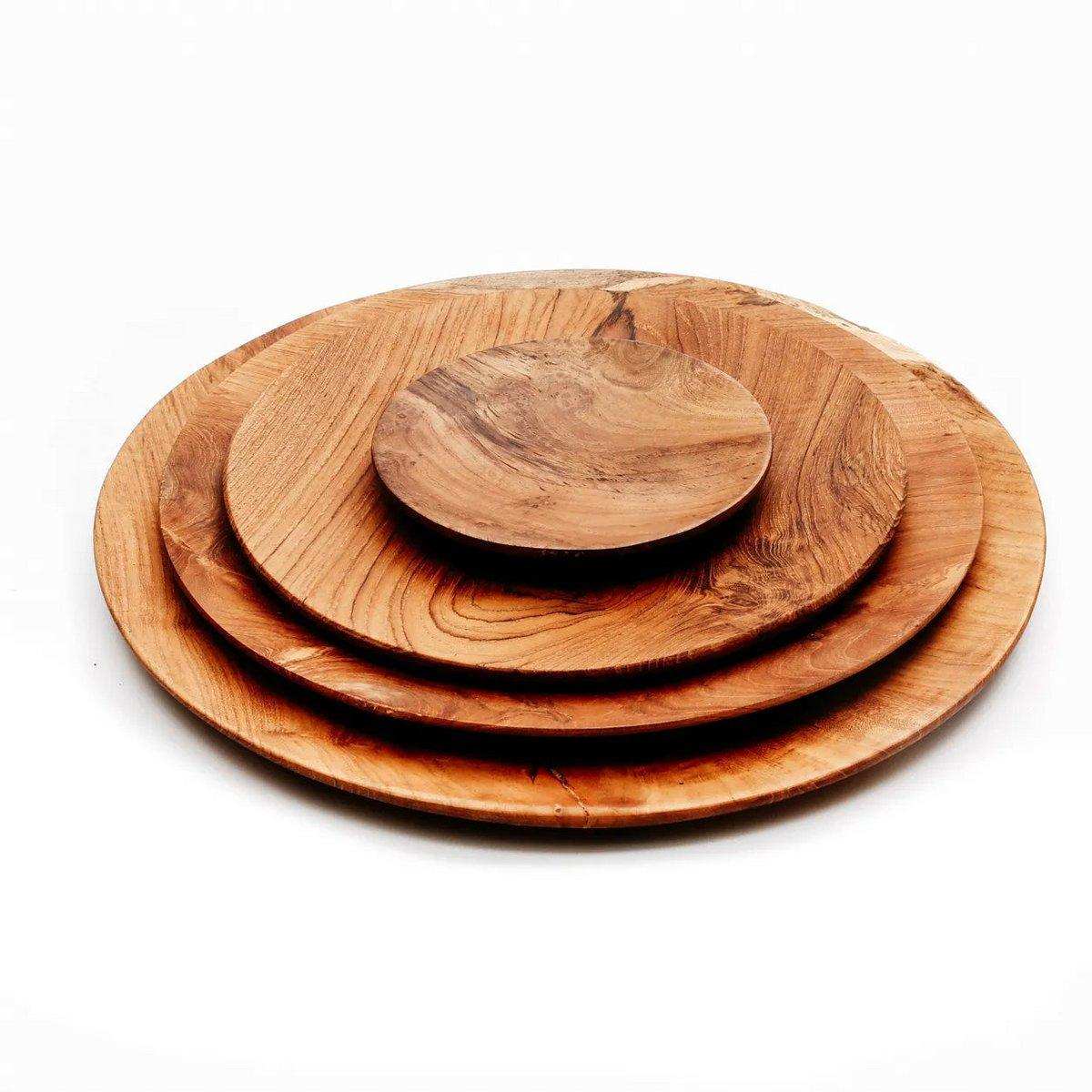 Die runde Platte aus Teakholz - XL - HomeDesign Knaus