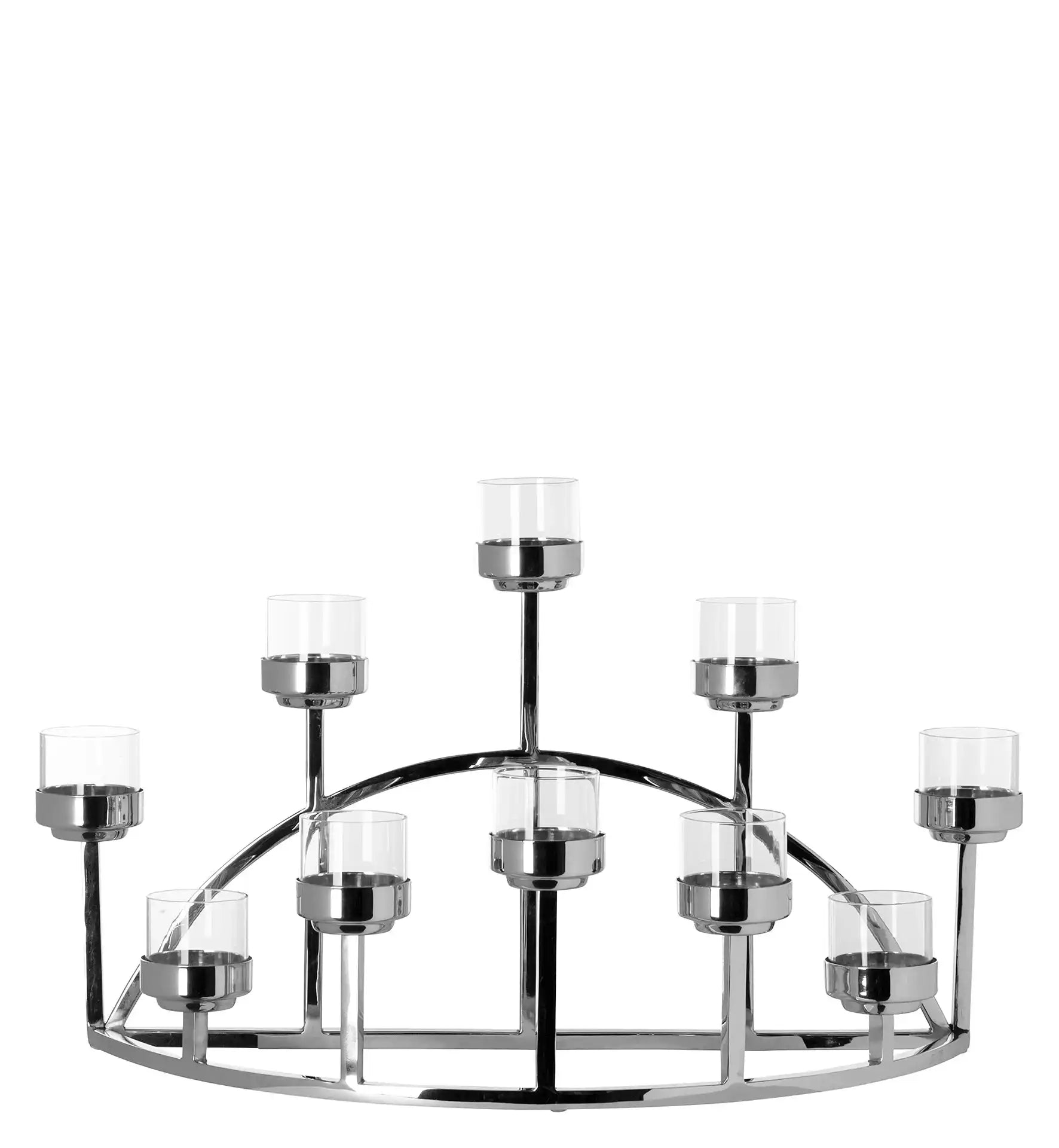 Domian Kranz Teelichthalter Chrom Unikat Kerzenständer Universal - HomeDesign Knaus