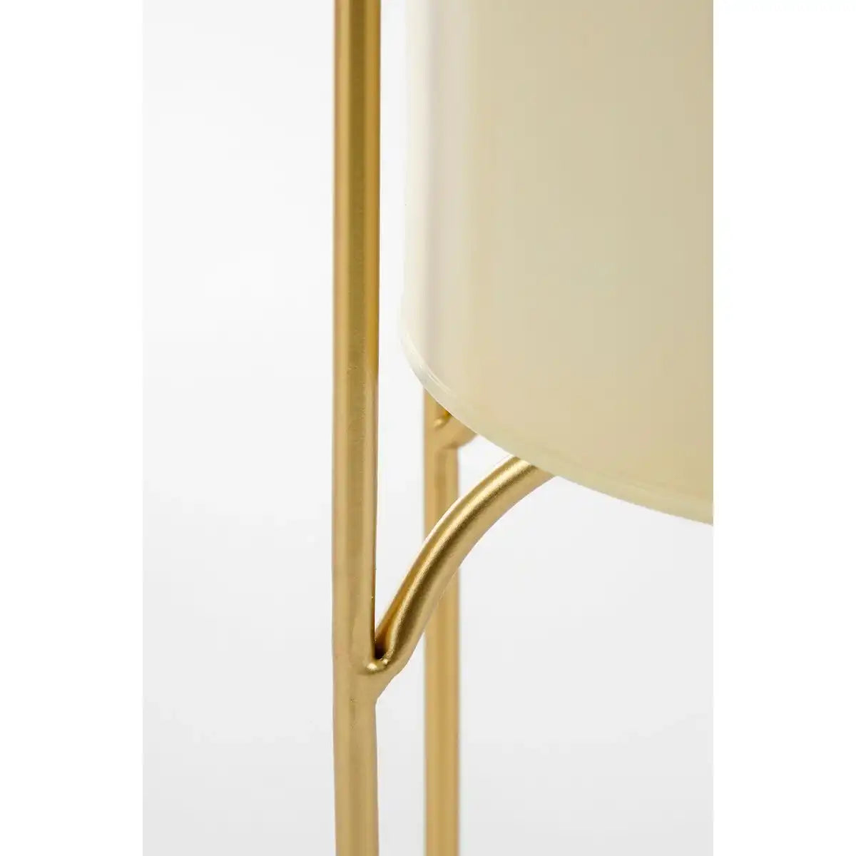 Donau -Blumenpot auf Standard - 2 - Metall - H45 x Ø23 cm - hellgelb, Gold - HomeDesign Knaus