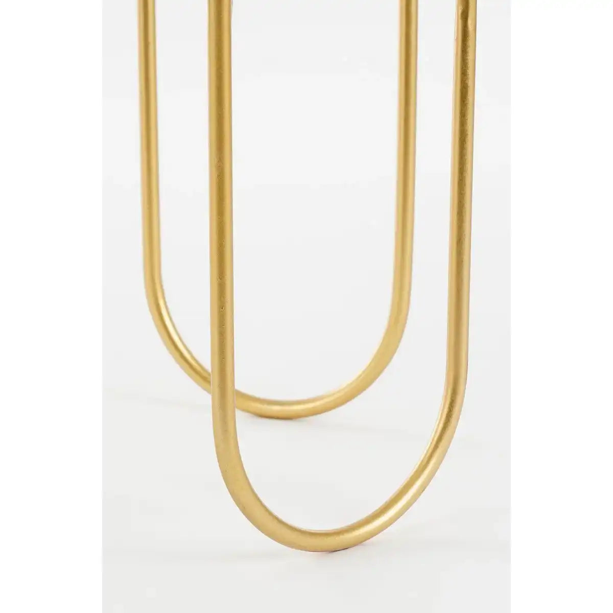 Donau -Blütenknopf auf Standard - 2 - Metall - H45 x Ø23 cm - hellgrün, Gold - HomeDesign Knaus