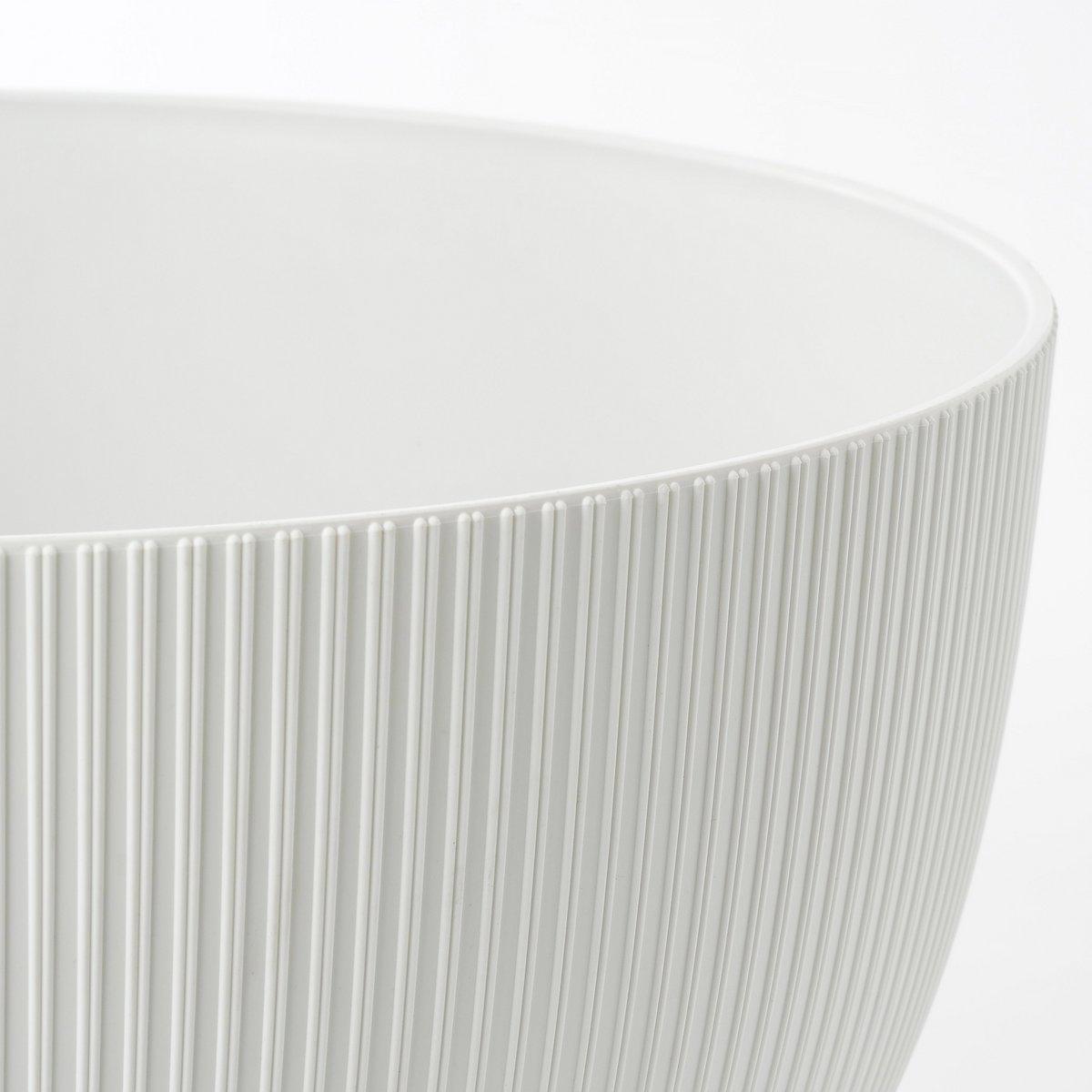 Doppio Blumentopf auf Beinen – H22 x Ø47 cm – recycelter Kunststoff – FSC-Mix – Weiß - HomeDesign Knaus