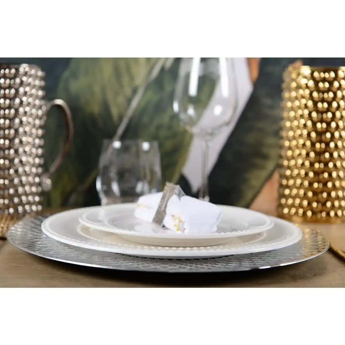 Dreieck Martele Silver Handtuch - Los 4 - HomeDesign Knaus