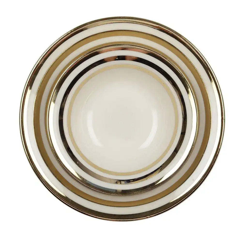 Dreifach Filet Hohlplatten Gold 23 cm - HomeDesign Knaus