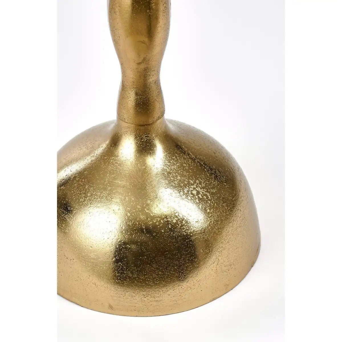 Duco Side Table - H54 x Ø25 cm - FSC 100% - Recycling -Aluminium - Gold - HomeDesign Knaus
