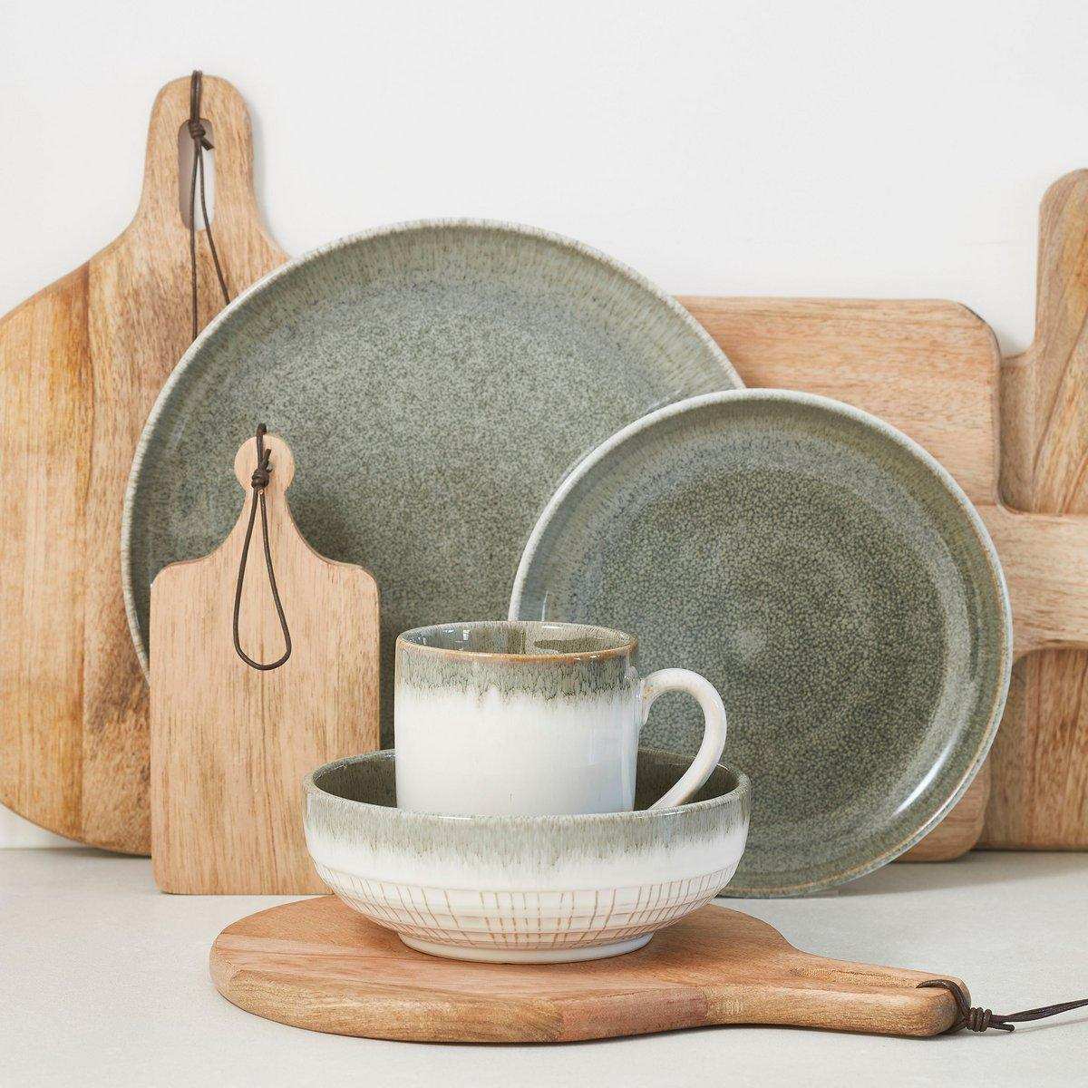 Duko Servierbrett – Ø28 cm – 100 % FSC Mangoholz – Braun - HomeDesign Knaus