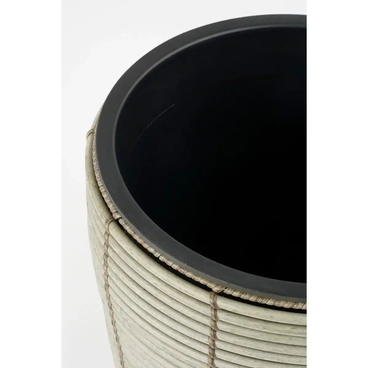 Durban Blumenpot außerhalb - Set von 3 - H36 x Ø40 cm - recyceltes Kunststoff - Grau - HomeDesign Knaus