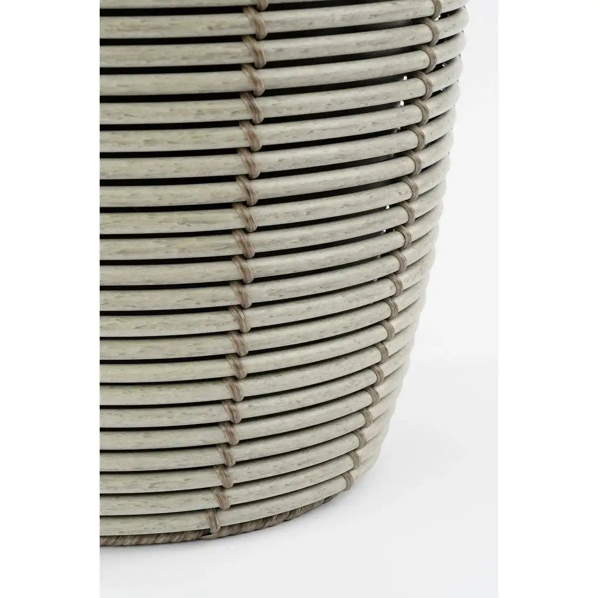 Durban Blumenpot außerhalb - Set von 3 - H36 x Ø40 cm - recyceltes Kunststoff - Grau - HomeDesign Knaus
