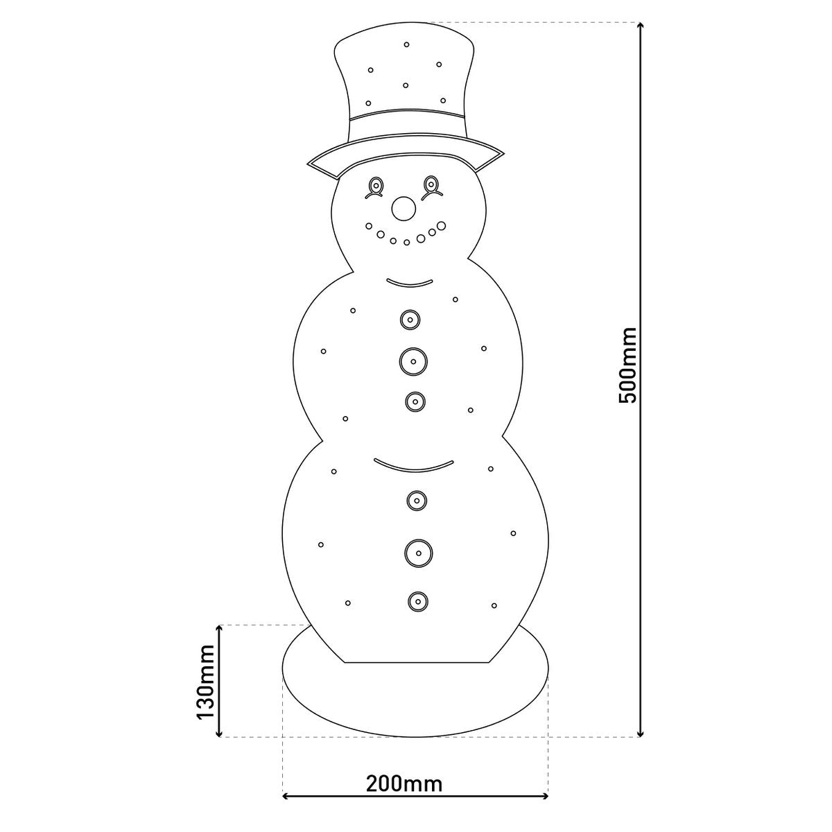LED-Holz-Dekoleuchte "SNOWY" klein, Weihnachtsdeko aus Holz in Natur, mit fest verbauten LEDs, für den Außenbereich