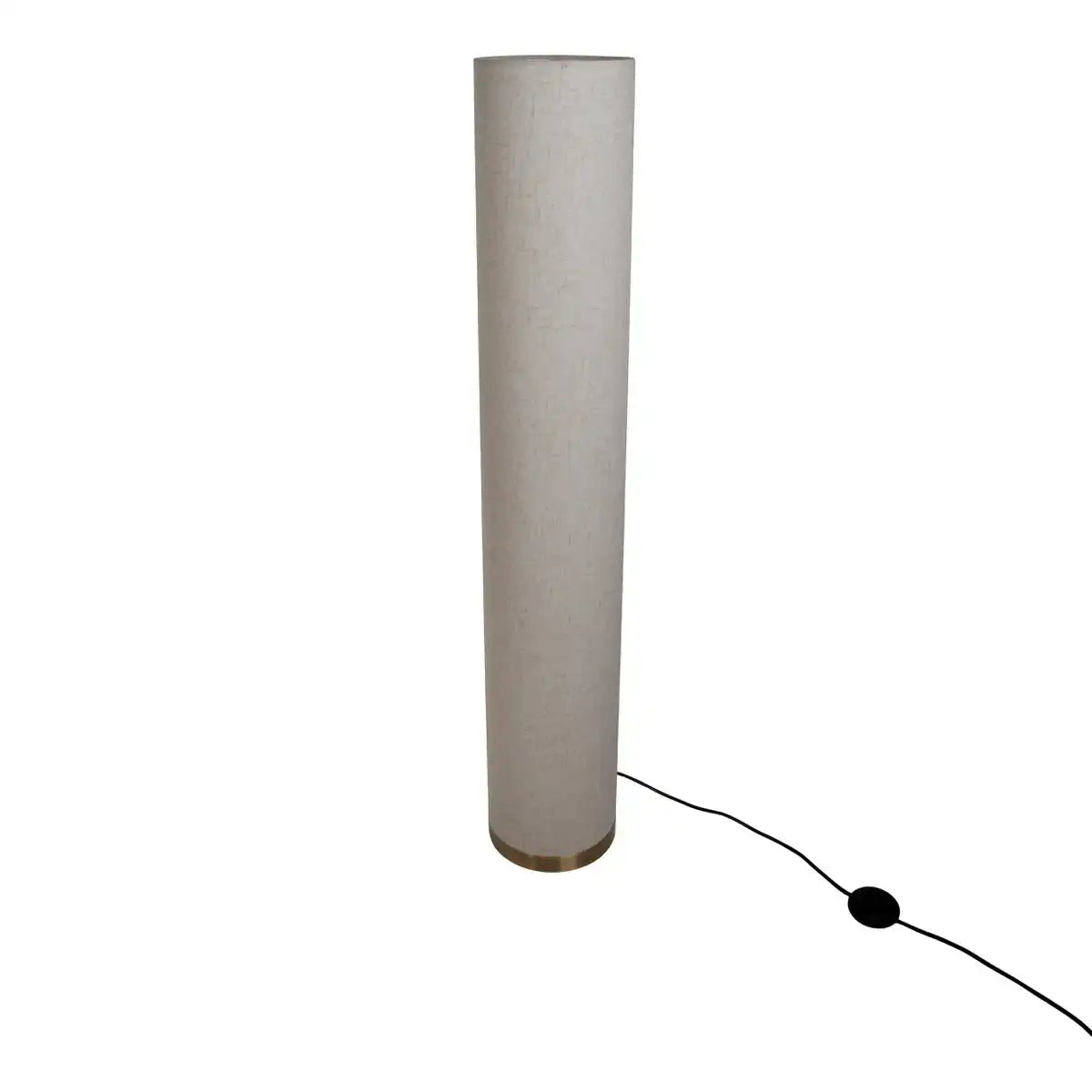 Stehleuchte "BEATE" natur aus Metall und einem Textilschirm in Natur, E27-Fassung, Stehlampe für Esszimmer, Wohnzimmer, Diele oder Büro, ca. 110 cm hoch