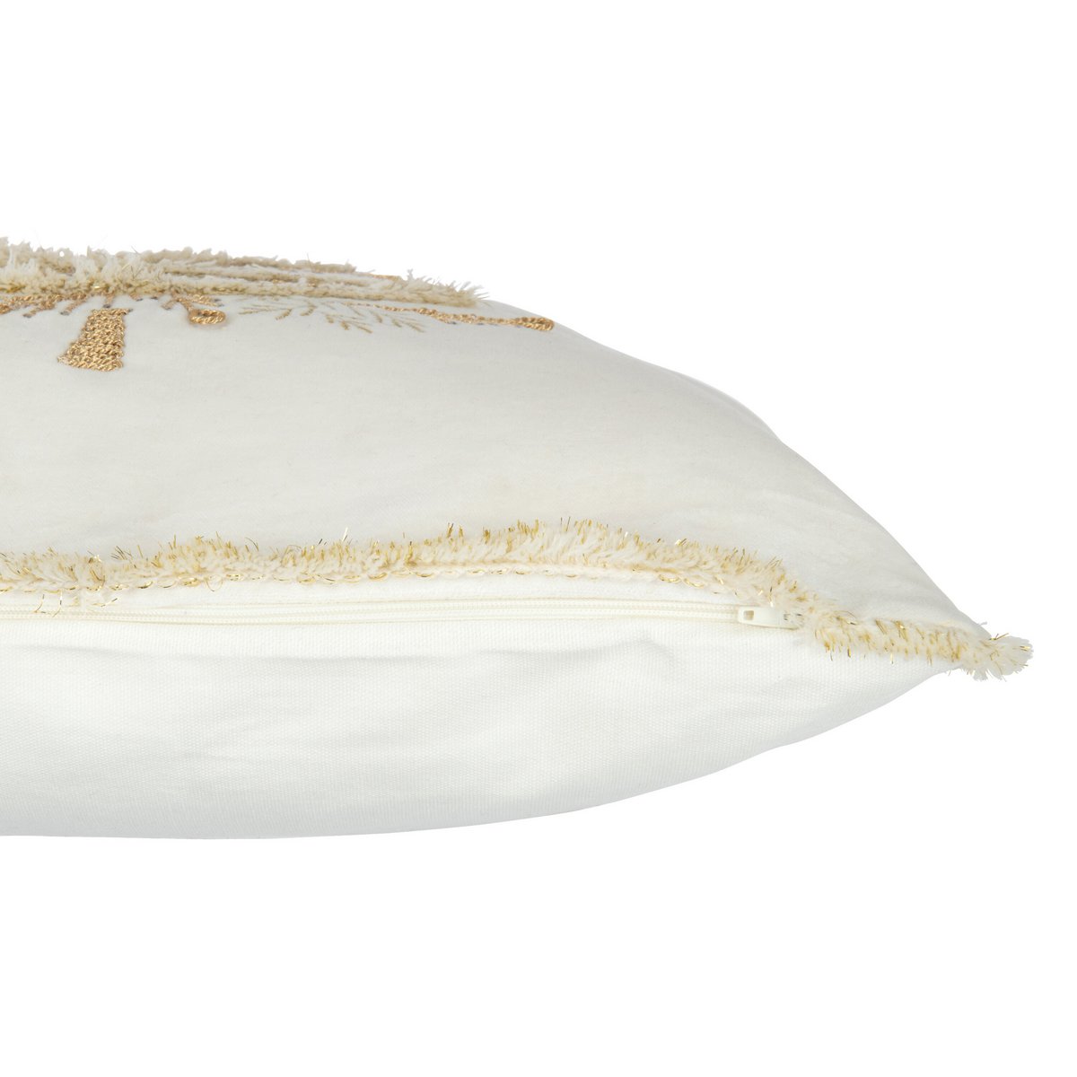 J-Line Kissenbaum Textil Weiß/Gold
