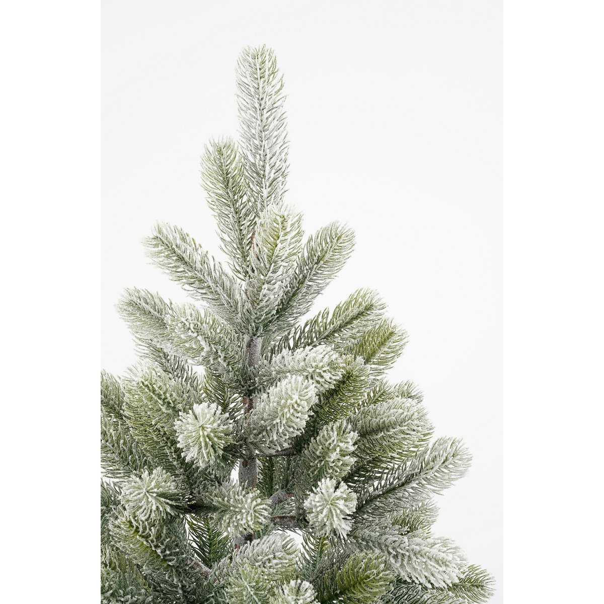 Künstlicher Weihnachtsbaum im Topf – H90 x Ø55 cm – Grün gefrostet