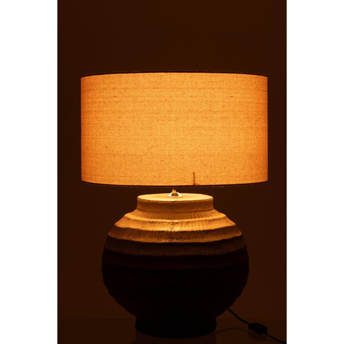 J-Line Tischlampe Terrakotta Brown