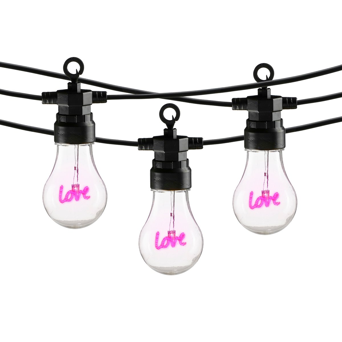 Liebe LED -Lichtkabel draußen - L450 cm - Pink