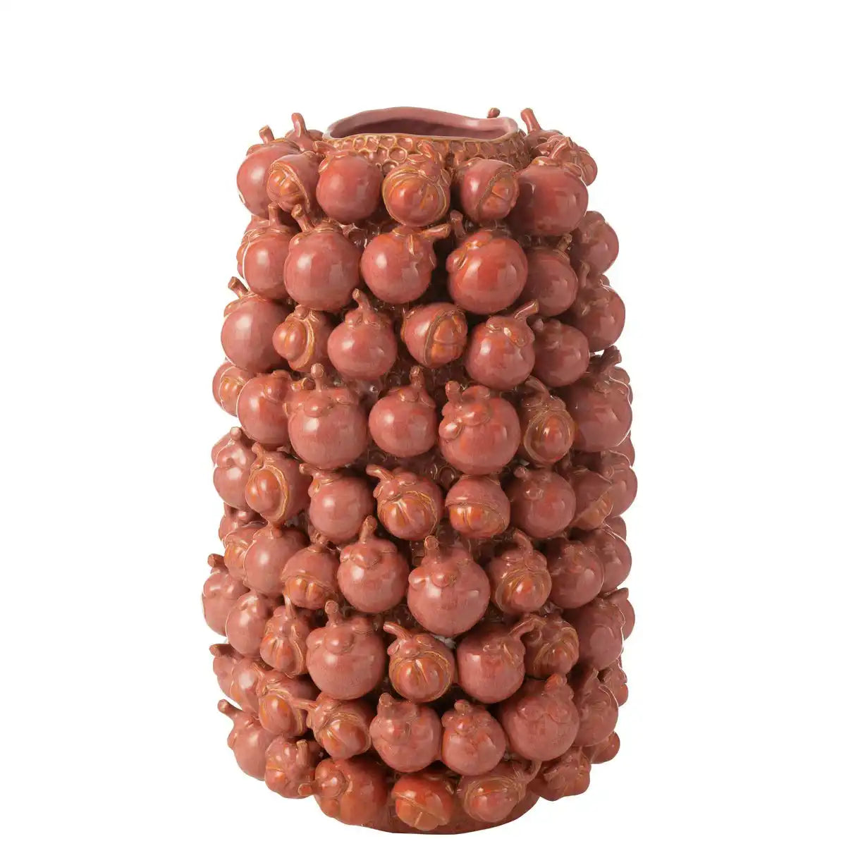 J -Line Vase Botanica - Keramik - Kupfer/Rosa - groß - 49 cm hoch