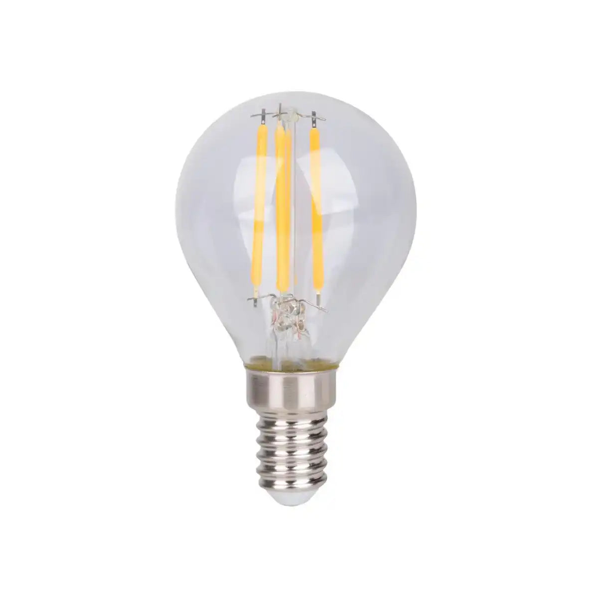 6er-Set LED Filament-Leuchtmittel mit E14-Fassung 4 Watt, aus Metall und Glas, klar