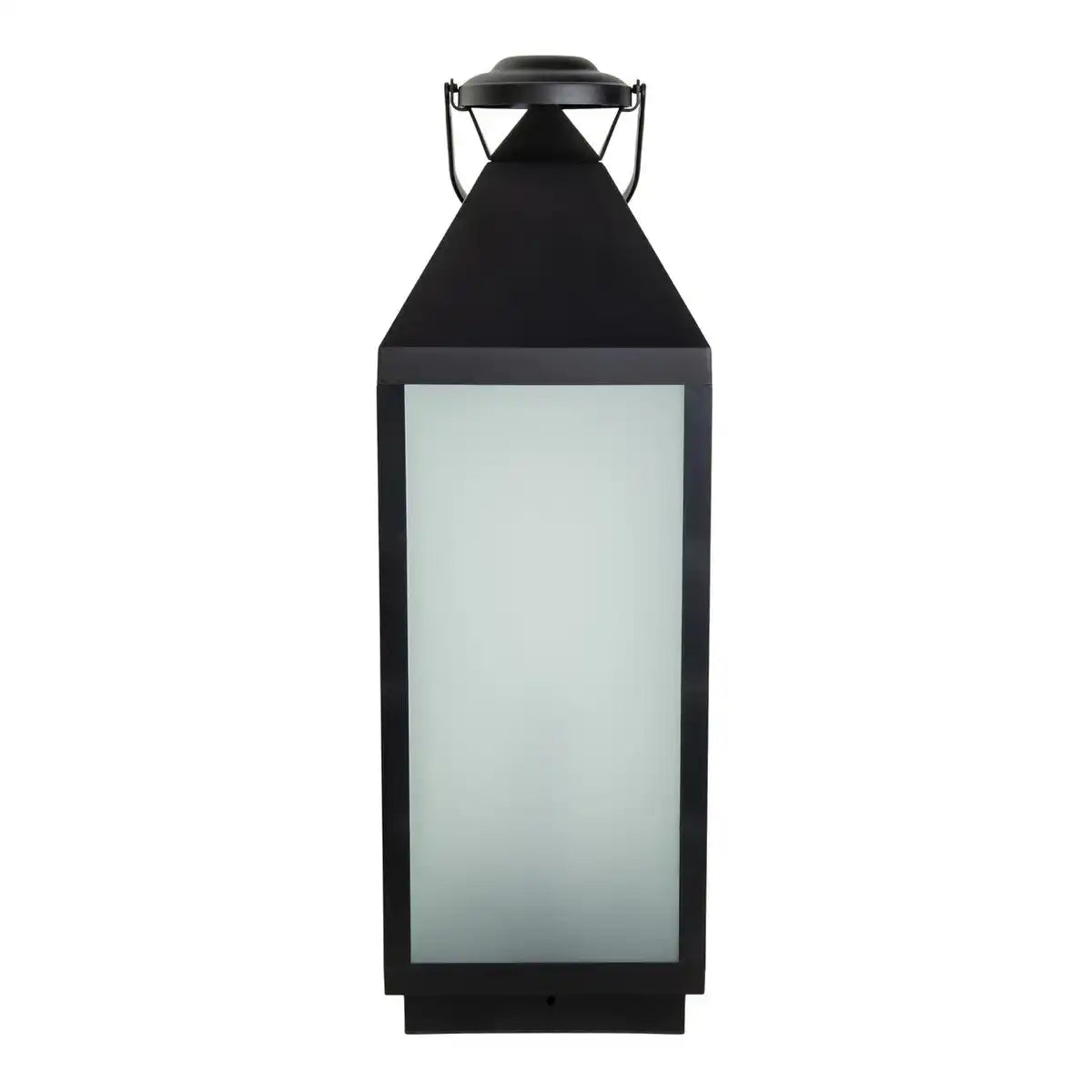 LED Dekoleuchte Laterne "DORIS" aus Kunststoff und Glas in Schwarz, integrierte LED, für Innen