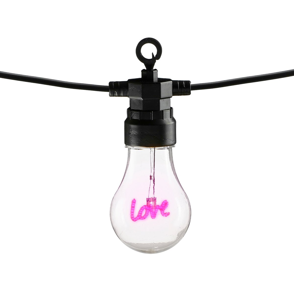 Liebe LED -Lichtkabel draußen - L450 cm - Pink