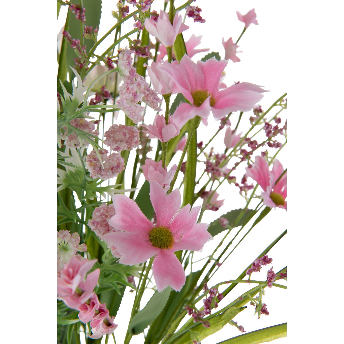J-Line Blumenstrauß Mix Flowers - Kunststoff - Rosa