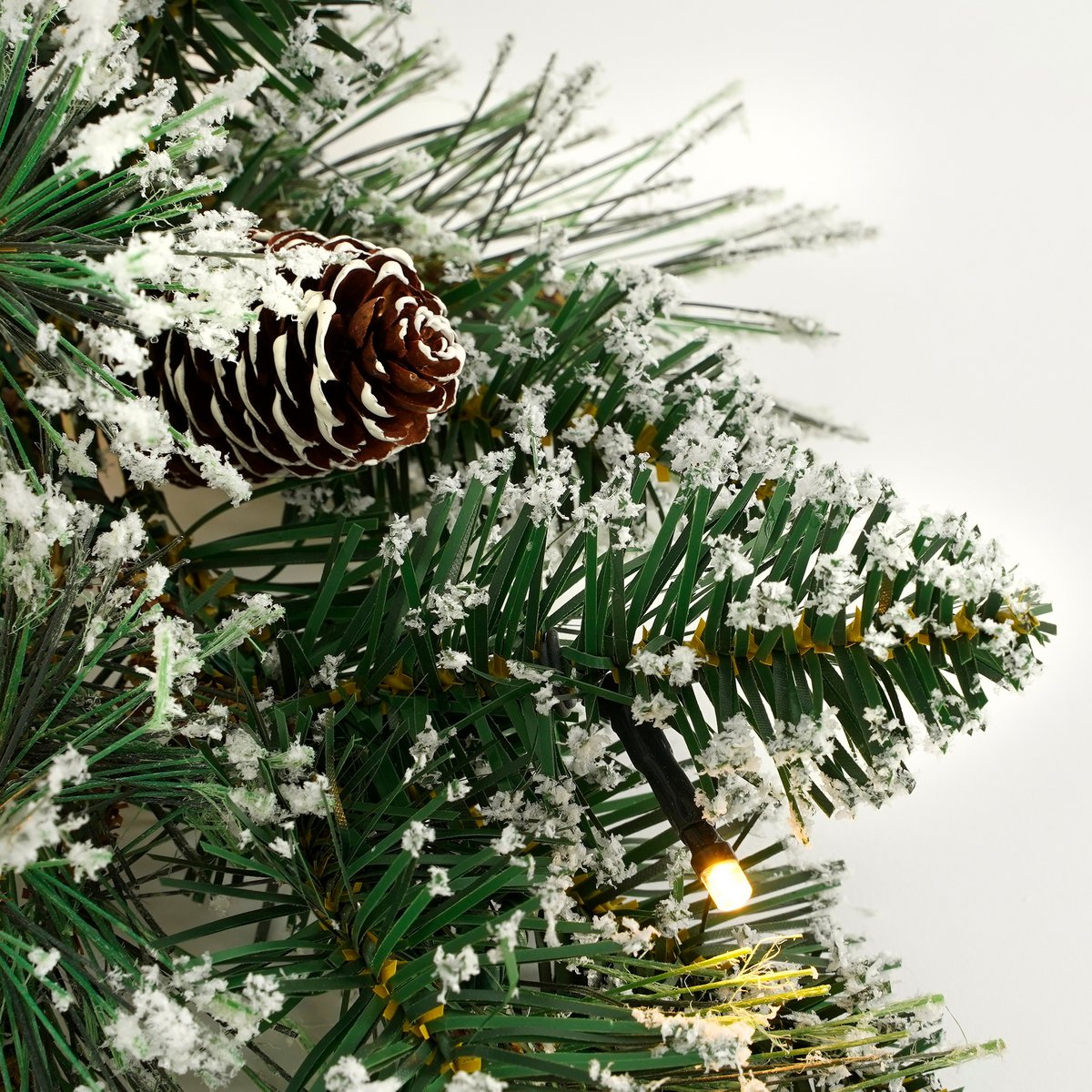 Girlande mit LED-Beleuchtung – L180 cm – Grün gefrostet