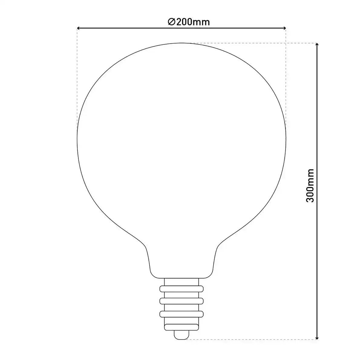 LED Leuchtmittel "DILLY MAX", 5 Watt, Glühbirne aus Metall und Glas, warmweiß, E27-Fassung LED, dekorative LED Lampe ca. 30 cm hoch