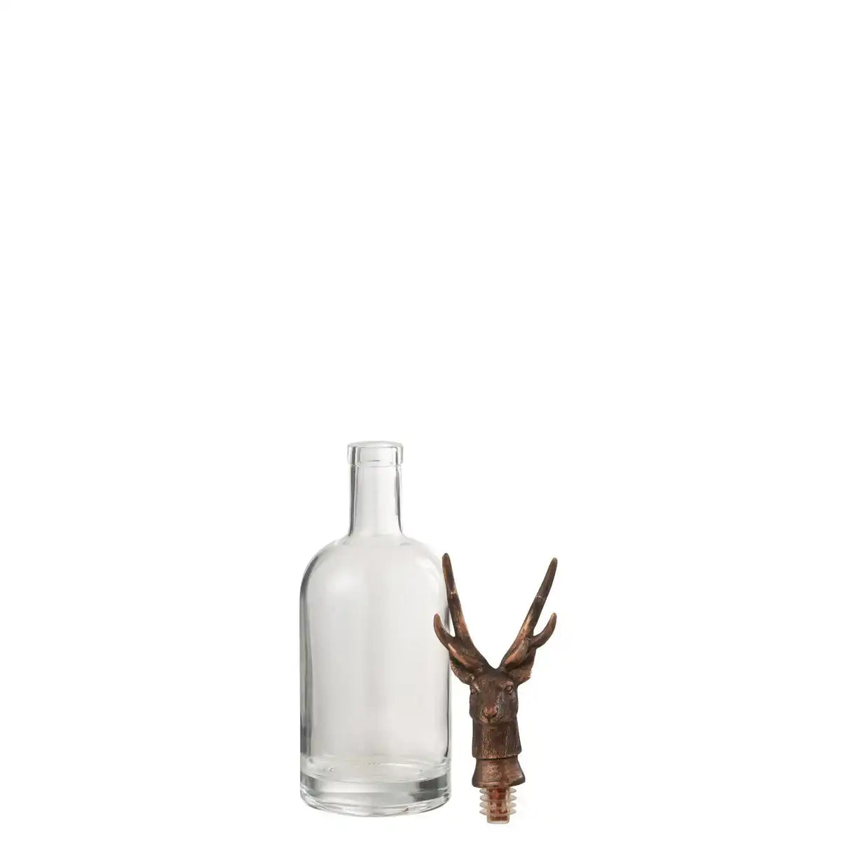 J-Line Bottle Deer Glas/Harz Transparent/Kupfer