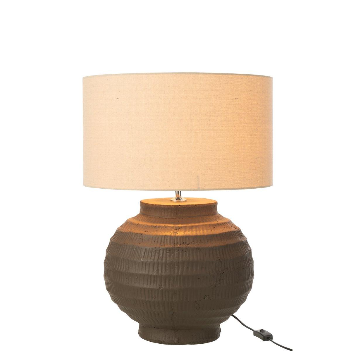 J-Line Tischlampe Terrakotta Brown