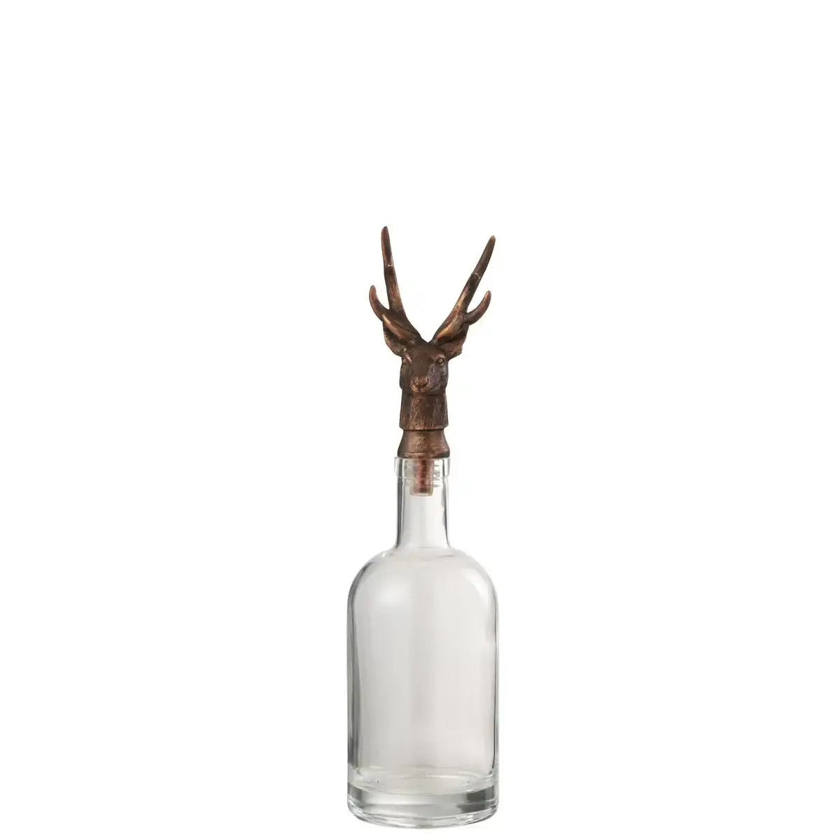 J-Line Bottle Deer Glas/Harz Transparent/Kupfer