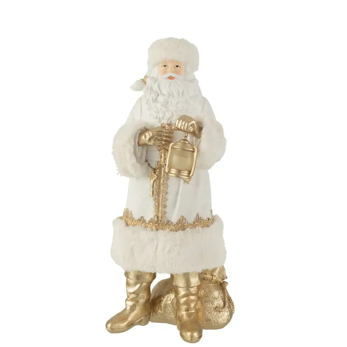 J-Line Weihnachtsanhänger – Polyester – Weiß/Gold