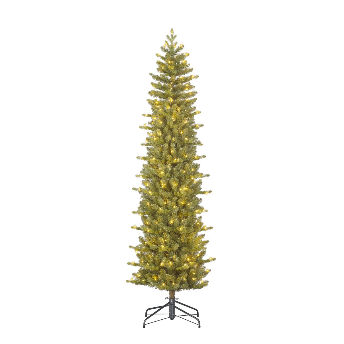 Künstlicher Weihnachtsbaum mit LED-Beleuchtung – H230 x Ø69 cm – Grün